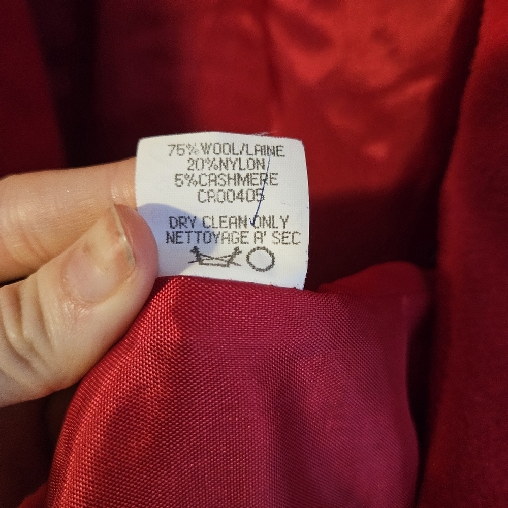Vintage Wool & Cashmere Red Blazer By Mister Leonard - Picture 6 of 9